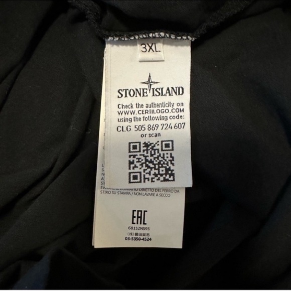 STONE ISLAND Men's Black T-Shirt Size 3XL - Picture 7 of 7
